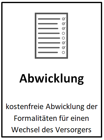 Dokument mit Checkliste zur kostenlosen Abwicklung eines Versorgerwechsels.